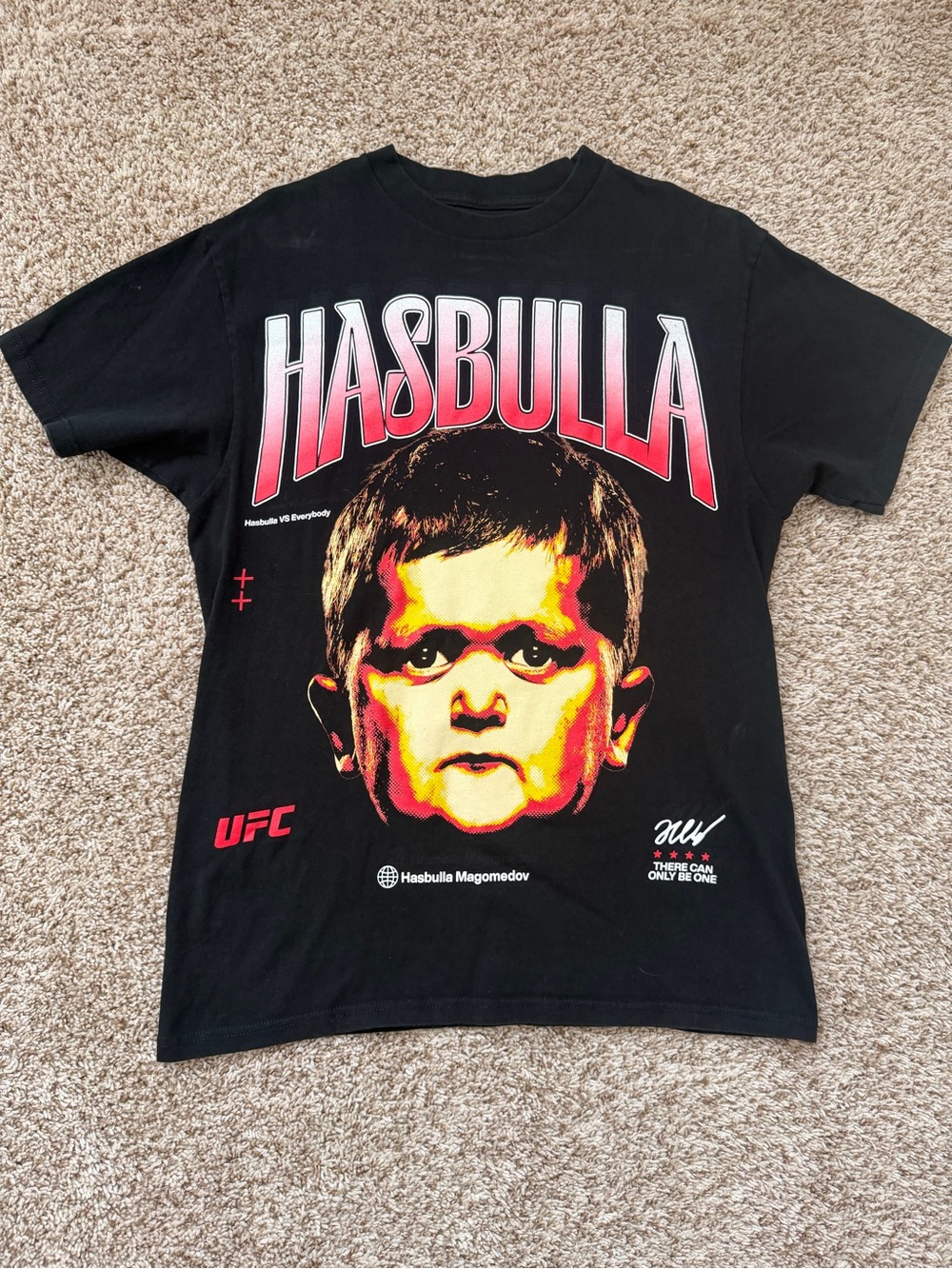 UFC Hasbulla Black Graphic Short Sleeve Tee